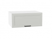 Шкаф верхний горизонтальный глубокий Нео 358*800*576 Grey Silk / Белый