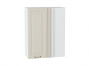 Шкаф верхний прямой угловой Ницца 920*700*345 Агат / Белый