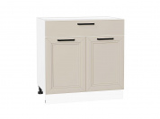 Шкаф нижний с 2-мя дверцами и ящиком Нео 816*800*480 Cream Silk / Белый