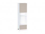 Шкаф пенал с 1-ой дверцей и ящиком под технику Квадро 2132*600*577 Кашемир / Белый