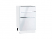 Шкаф нижний с 3-мя ящиками Фьюжн 816*500*480 Angel / Белый