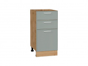 Шкаф нижний с 3-мя ящиками Квадро 816*400*481 Аквамарин / Дуб Вотан