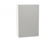 Шкаф верхний с 1-ой дверцей Фьюжн 920*600*320 Silky Light Grey / Белый