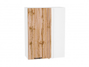 Шкаф верхний прямой угловой Флэт 920*700*345 Wotan Oak 2S / Белый