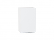 Шкаф верхний с 1-ой дверцей Фьюжн 716*450*320 Silky White / Белый