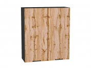 Шкаф верхний с 2-мя дверцами Флэт 920*800*318 Wotan Oak 2S / Graphite