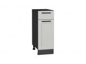 Шкаф нижний с 1-ой дверцей и ящиком Нео 816*300*480 Grey Silk / Graphite