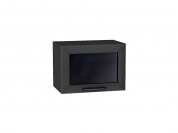 Шкаф верхний горизонтальный остекленный Глетчер 358*500*318 Маренго Силк / Graphite