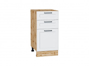 Шкаф нижний с 3-мя ящиками Барселона 816*400*484 Белый / Дуб Вотан