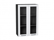 Шкаф верхний с 2-мя остекленными дверцами Барселона 920*600*324 Белый / Graphite