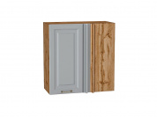 Шкаф верхний прямой угловой Ницца 716*700*345 Графит / Дуб Вотан