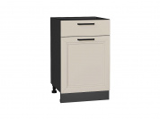 Шкаф нижний с 1-ой дверцей и ящиком Нео 816*500*480 Cream Silk / Graphite