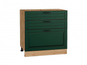 Шкаф нижний с 3-мя ящиками Дублин 816*800*478 Special Green / Дуб Вотан