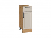 Шкаф нижний с 1-ой дверцей и ящиком Сканди 816*300*480 Cream Silkwood / Дуб Вотан