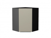 Шкаф верхний угловой Фьюжн 716*600*600 Silky Grey / Graphite