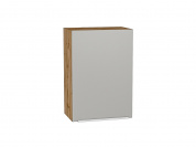 Шкаф верхний с 1-ой дверцей Фьюжн 716*500*320 Silky Light Grey / Дуб Вотан