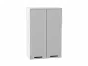Шкаф верхний с 2-мя дверцами Фрейм 920*600*324 Grey Silk / Белый