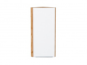 Шкаф верхний торцевой Фьюжн 920*300*306 Silky White / Дуб Вотан