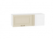 Шкаф верхний прямой угловой горизонтальный Ницца 358*1000*350 Дуб крем / Белый