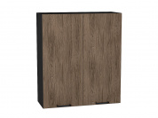 Шкаф верхний с 2-мя дверцами Флэт 920*800*318 Brown Casella Oak 2S / Graphite