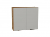 Шкаф верхний с 2-мя дверцами Флэт 716*800*318 Light Grey In 2S / Дуб Вотан