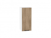 Шкаф верхний с 1-ой дверцей Флэт 716*300*318 Natural Casella Oak 2S / Белый