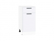 Шкаф нижний с 1-ой дверцей и ящиком Фрейм 816*400*484 White Silk / Белый
