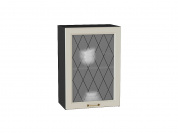Шкаф верхний с 1-ой остекленной дверцей Ницца 716*500*318 Агат / Graphite