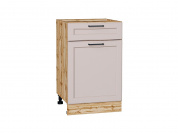 Шкаф нижний с 1-ой дверцей и ящиком Барселона 816*500*484 Кашемир / Дуб Вотан