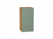 Шкаф верхний с 1-ой дверцей Фьюжн 716*350*320 Silky Mint / Дуб Вотан