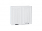 Шкаф верхний с 2-мя дверцами Прага 716*800*318 Белое дерево / Белый