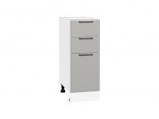Шкаф нижний с 3-мя ящиками Флэт 816*300*478 Light Grey In 2S / Белый