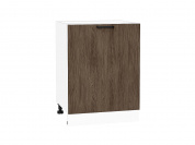Шкаф нижний с 1-ой дверцей Флэт 816*600*478 Brown Casella Oak 2S / Белый