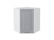 Шкаф верхний угловой Ницца 716*600*600 Графит / Белый