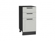 Шкаф нижний с 3-мя ящиками Нео 816*400*480 Grey Silk / Graphite