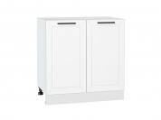 Шкаф нижний с 2-мя дверцами Глетчер 816*800*478 Айленд Силк / Белый