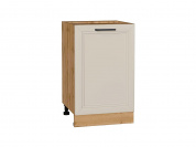 Шкаф нижний с 1-ой дверцей Нео 816*500*480 Cream Silk / Дуб Вотан