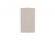 Шкаф верхний торцевой Квадро 716*300*307 Кашемир / Белый