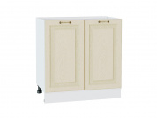 Шкаф нижний с 2-мя дверцами Ницца 816*800*478 Дуб крем / Белый
