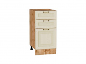 Шкаф нижний с 3-мя ящиками Ницца 816*400*478 Дуб крем / Дуб Вотан