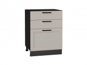 Шкаф нижний с 3-мя ящиками Нео 816*600*480 Clay Silk / Graphite