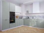 Квадро-02 2140*2400/2150*600 Белый/Аквамарин