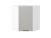 Шкаф верхний угловой Флэт 716*600*600 Light Grey In 2S / Белый