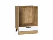 Шкаф нижний под духовку Флэт 816*600*476 White In 2S / Дуб Вотан