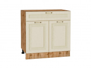 Шкаф нижний с 2-мя дверцами и ящиком Ницца 816*800*478 Дуб крем / Дуб Вотан