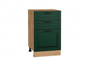 Шкаф нижний с 3-мя ящиками Дублин 816*500*478 Special Green / Дуб Вотан