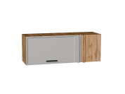 Шкаф верхний прямой угловой горизонтальный Фрейм 358*1000*350 Grey Silk / Дуб Вотан