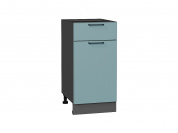 Шкаф нижний с 1-ой дверцей и ящиком Флэт 816*400*478 Grey-green In 2S / Graphite