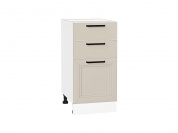 Шкаф нижний с 3-мя ящиками Нео 816*400*480 Cream Silk / Белый