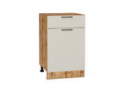 Шкаф нижний с 1-ой дверцей и ящиком Флэт 816*500*478 Cashmere In 2S / Дуб Вотан